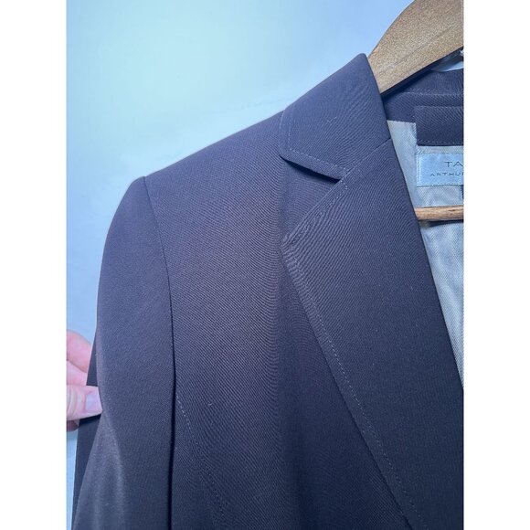 Tahari Brown Blazer Size 10 – Bronzed Hardware Detail Tailored Structured Workwe - Picture 8 of 10
